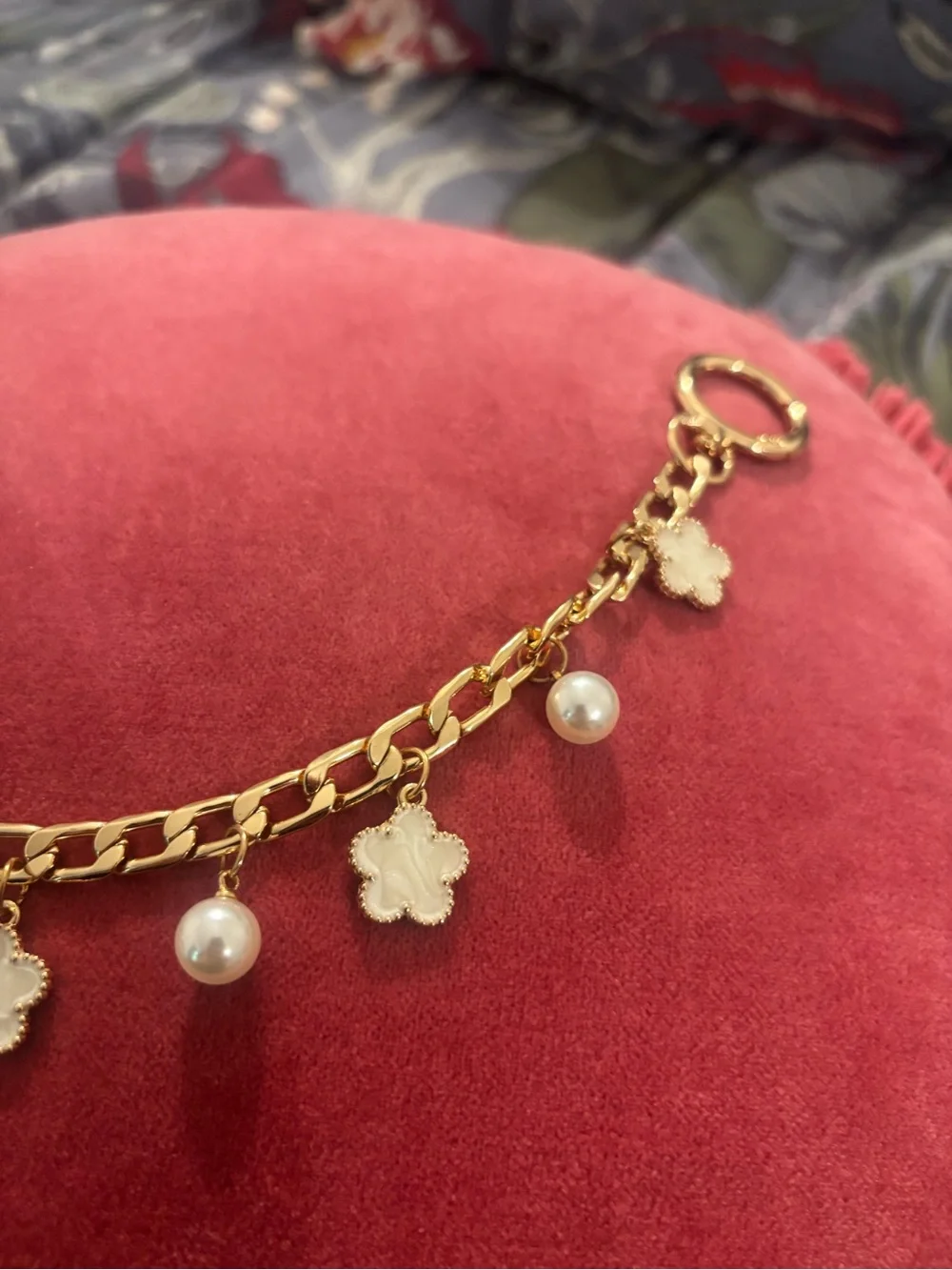 Gold Bag Charm Chain - Dual Sided